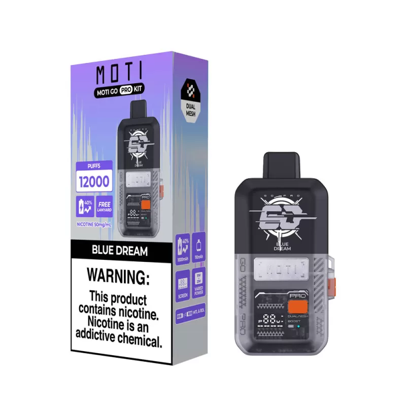 MOTI Go Pro Kit Disposable Device – 12000 Puffs - Peach Ice - Image 3