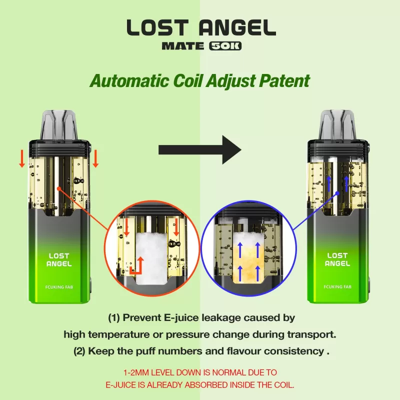 Lost Angel MATE 50K Disposable Device POD – 50000 Puffs - Blue Razz Ice - Image 2