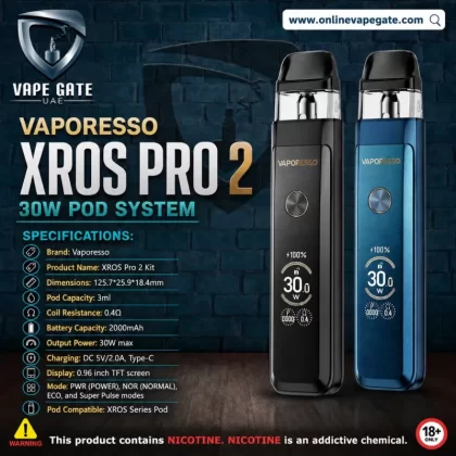 VAPORESSO XROS PRO 2 30W POD SYSTEM 2000mAh - Storm Blue
