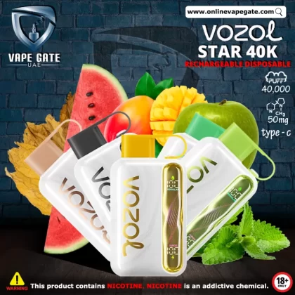 Vozol Star 40K Rechargeable Disposable Vape (40,000 Puffs) - Blue Razz Ice / 50 mg