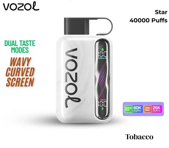 Vozol Star 40K Rechargeable Disposable Vape (40,000 Puffs) - Strawmelon Peach / 50 mg - Image 2