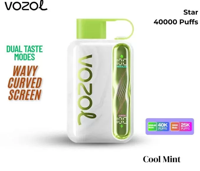 Vozol Star 40K Rechargeable Disposable Vape (40,000 Puffs) - Strawmelon Peach / 50 mg - Image 3