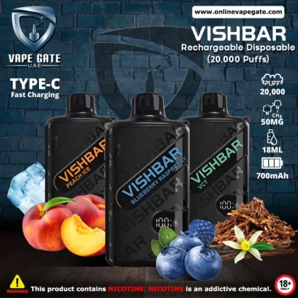 Vishbar Weekly Rechargeable Disposable Vape (20,000 Puffs) - Strawberry Mango / 50 mg