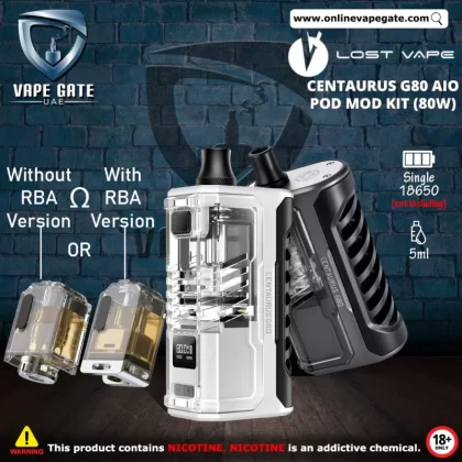 Lost Vape Centaurus G80 AIO Pod Mod Kit (80W) - Midnight Dark - Without RBA Version