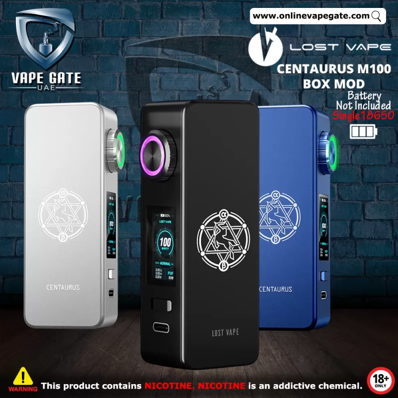 Lost Vape Centaurus M100 Box Mod - Knight Black