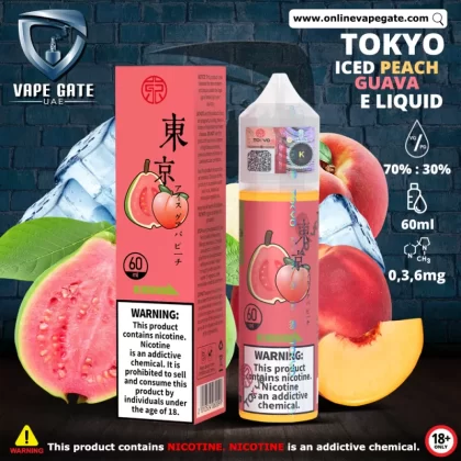 Tokyo Iced Guava Peach E Liquid - 0 mg / 60 ml