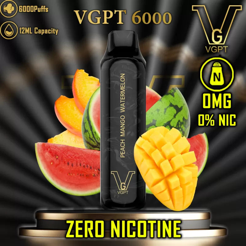 VGPT Disposable Vape Zero Nicotine - Watermelon Cherry / 0 mg - Image 3