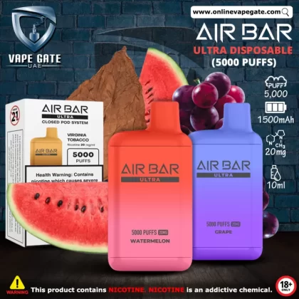 Air Bar - Ultra Disposable Vape (5000 Puffs) - Strawberry Watermelon / 20 mg