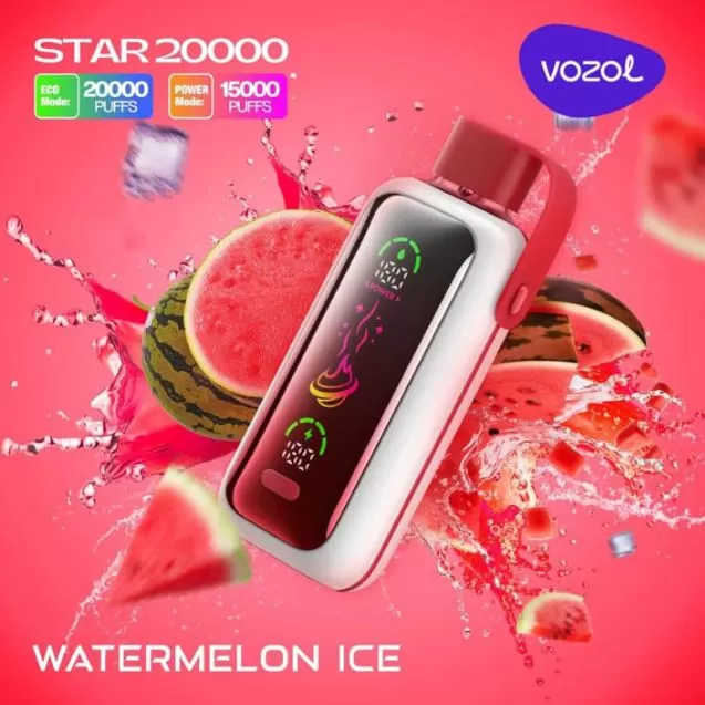 Vozol Star Rechargeable Disposable Vape (20,000 Puffs) - Strawberry Kiwi / 20 mg - Image 2