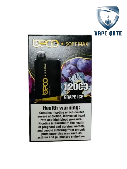 BECO SOFT MAX DISPOSABLE VAPE (12000 PUFFS) - 20 mg / Black Ice - Image 2