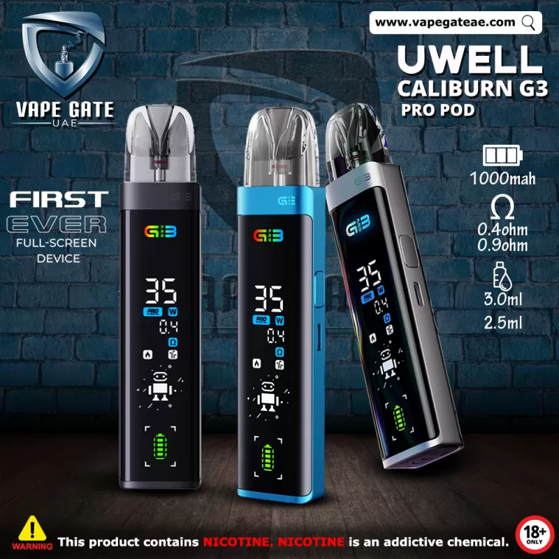 Uwell Caliburn G3 Pro Pod System Kit 1000mAh - Stone Grey