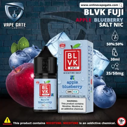 APPLE BLUEBERRY ICE - BLVK FUJI SALTS - 30ML - 50 mg / 30 ml