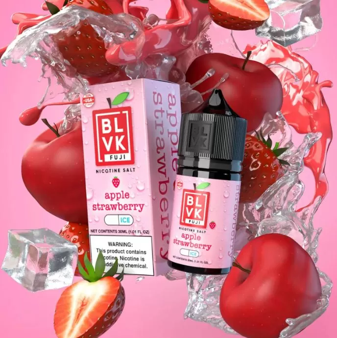 APPLE STRAWBERRY ICE - BLVK FUJI SALTS - 30ML - 35 mg / 30 ml - Image 2