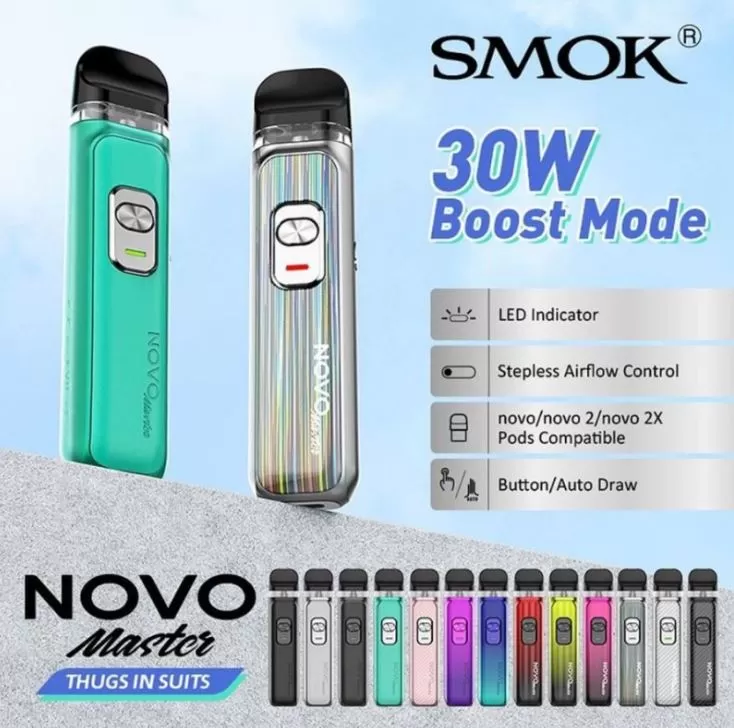 SMOK NOVO MASTER 30W POD SYSTEM - Black Gunmetal - Image 2
