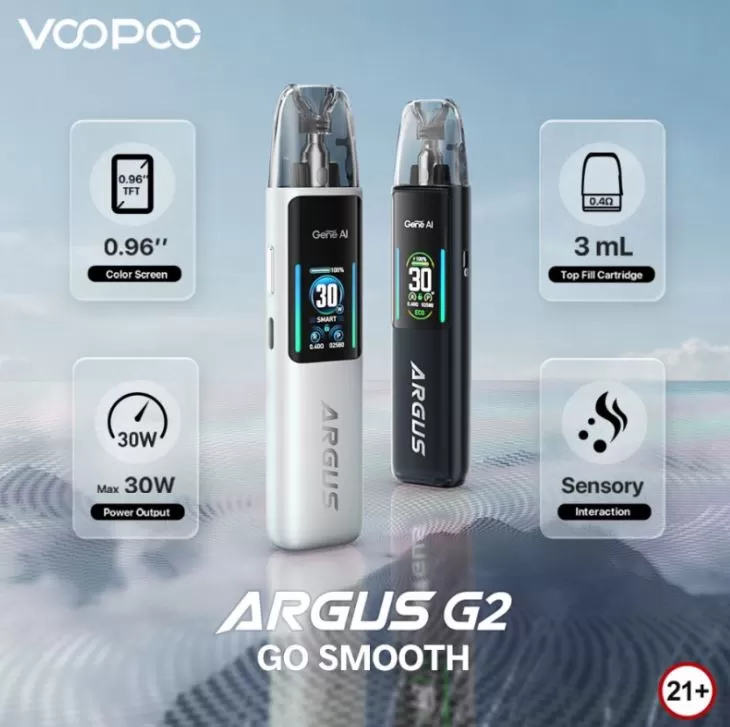 VOOPOO ARGUS G2 30W POD SYSTEM - Iris Blue - Image 2