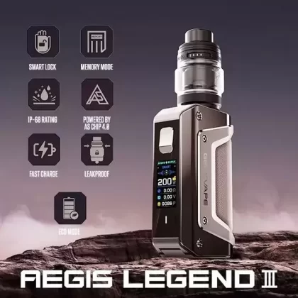 GEEKVAPE AEGIS LEGEND 3 200W STARTER KIT - Black