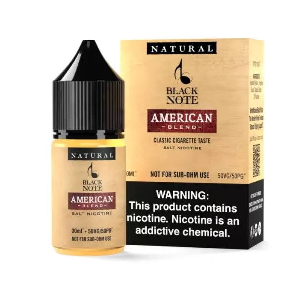 Black Note American Blend Saltnic 30ml - 30 mg / 30 ml
