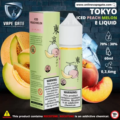 Tokyo Iced Peach Melon E Liquid - 6 mg / 60 ml