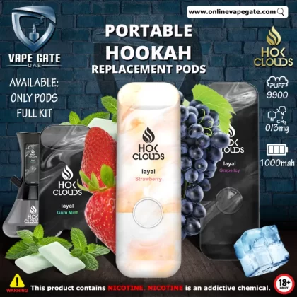 XTRA - HOK CLOUDS PORTABLE HOOKAH REPLACEMENT PODS - Peach Mango / 3 mg