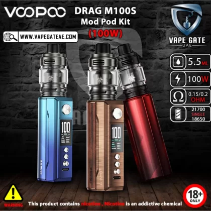 VOOPOO Drag M100S Mod Pod Kit (100W) - Antique Brass & Padauk