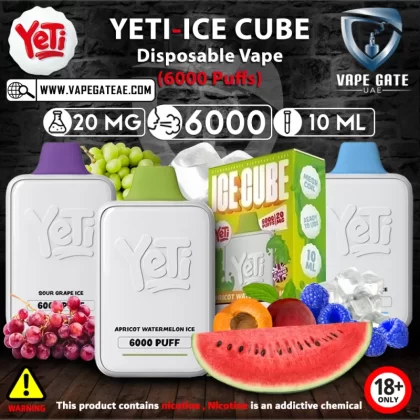 Yeti - Ice Cube Disposable Vape (6000 Puffs) - 20 mg / Banana Ice