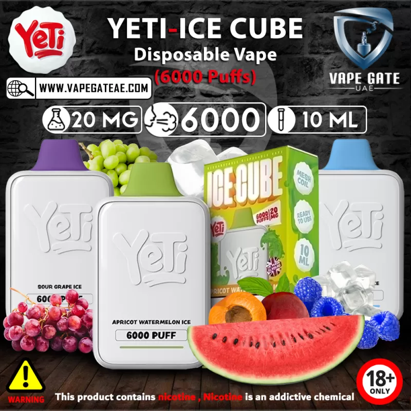 Yeti - Ice Cube Disposable Vape (6000 Puffs) - 20 mg / Banana Ice