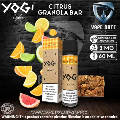 Yogi E Liquid Citrus Granola Bar - 3 mg - 10 ml