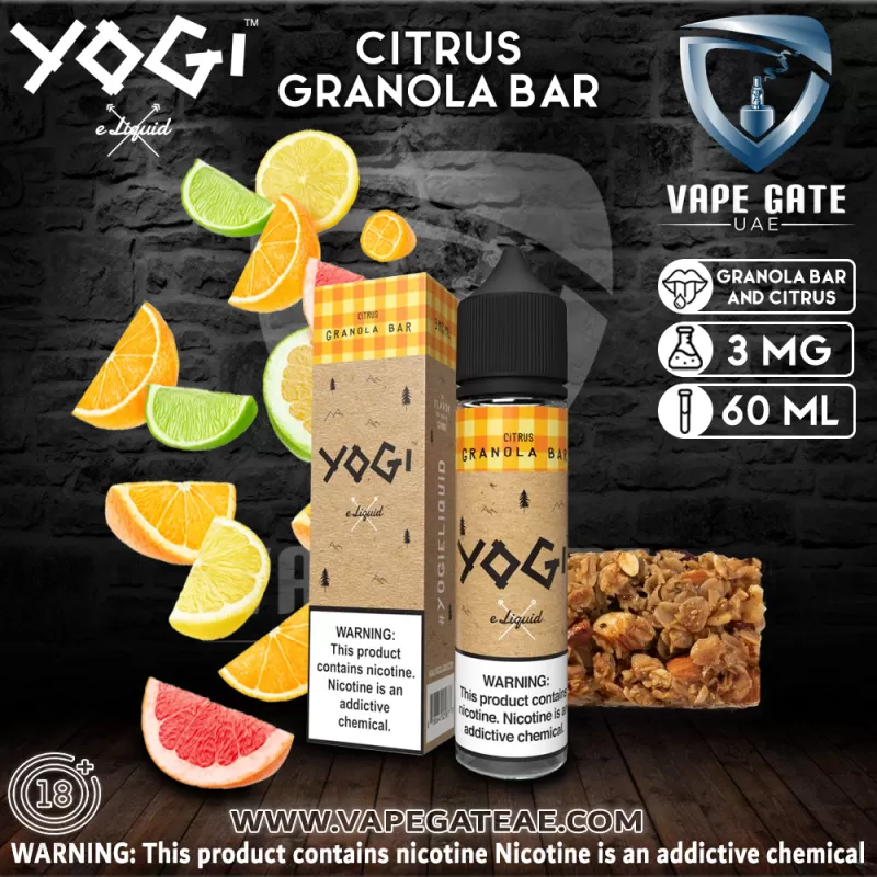 Yogi E Liquid Citrus Granola Bar - 3 mg - 10 ml