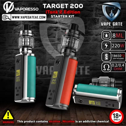 VAPORESSO TARGET 200 iTank 2 Edition STARTER KIT - Fiery Orange