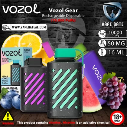Vozol Gear Rechargeable Disposable Vape (10,000 Puffs) - Cool Mint / 50 mg