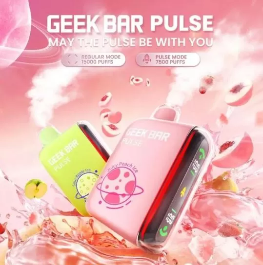 GEEK BAR PULSE DISPOSABLE VAPES (15,000 PUFFS) - 50 mg / Peach Ice - Image 2