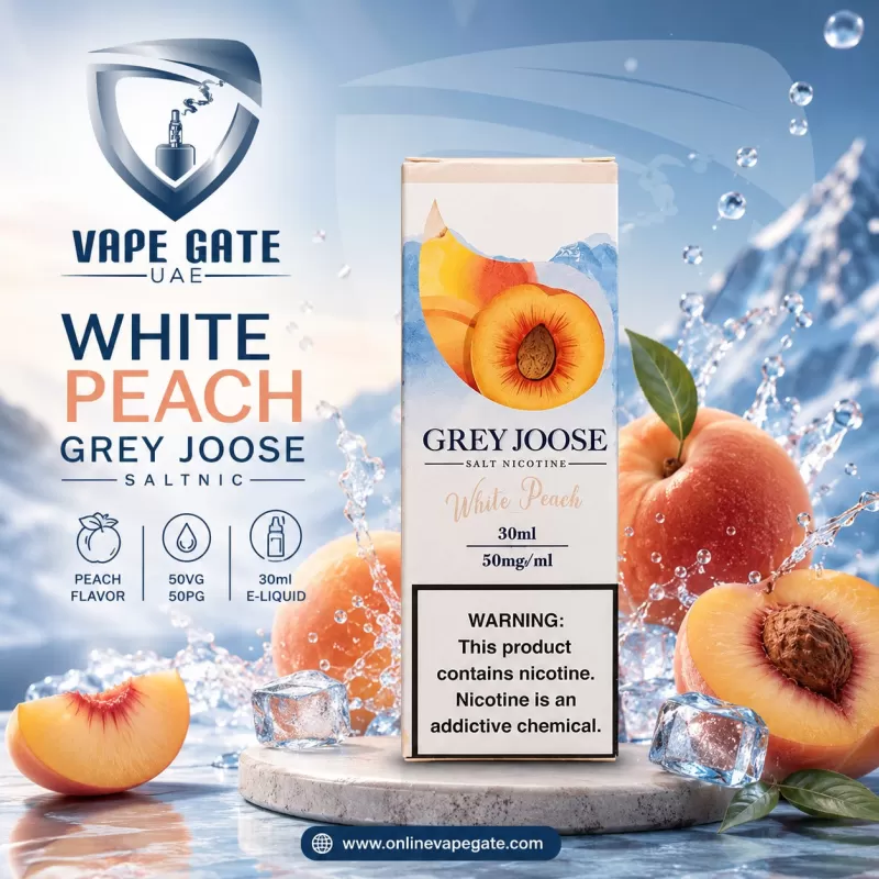 White Peach - Grey Joose 30ml Saltnic - 30 mg / 30 ml - Image 2