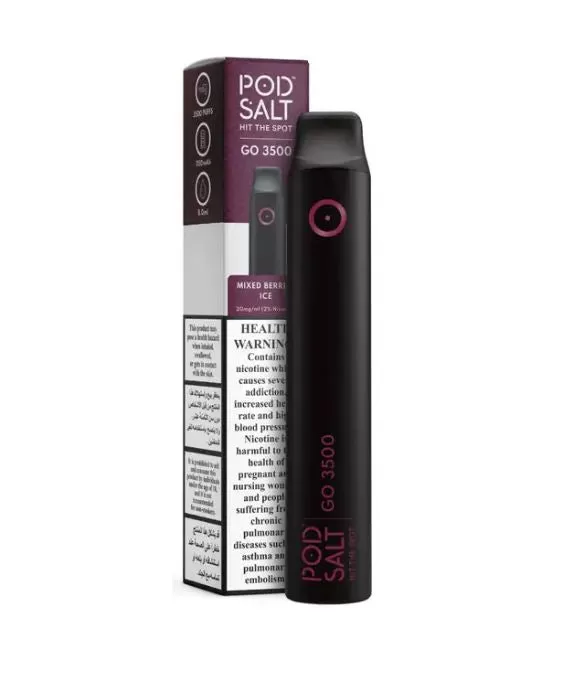 PS GO 3500 DISPOSABLE VAPE (20mg) - Red Apple Ice / 20 mg - Image 2