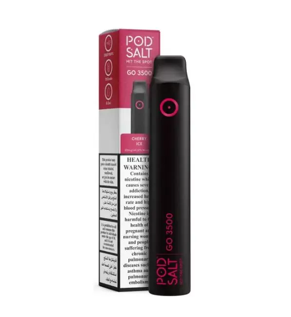 PS GO 3500 DISPOSABLE VAPE (20mg) - Red Apple Ice / 20 mg - Image 3