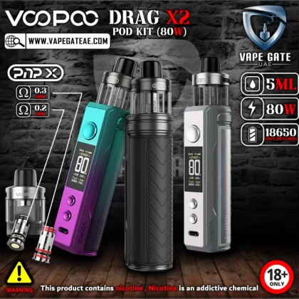 VOOPOO Drag X2 Pod Kit (80W) - Spray Black