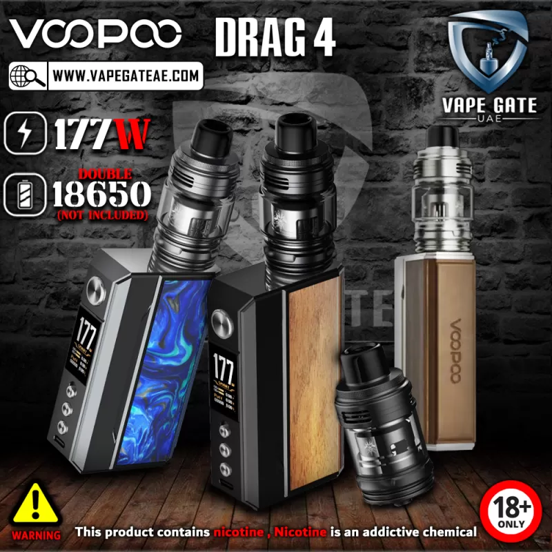 VOOPOO DRAG 4 Pod Kit 177W - Gunmetal & Rosewood