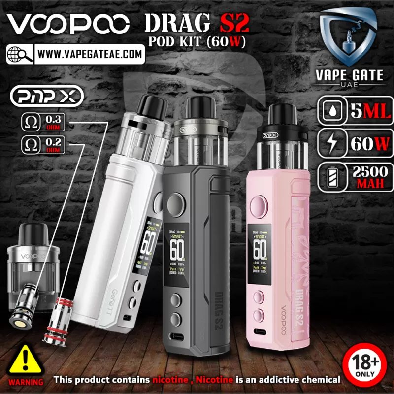 VOOPOO Drag S2 Pod Kit (60W) 2500mAh - Carbon Fiber