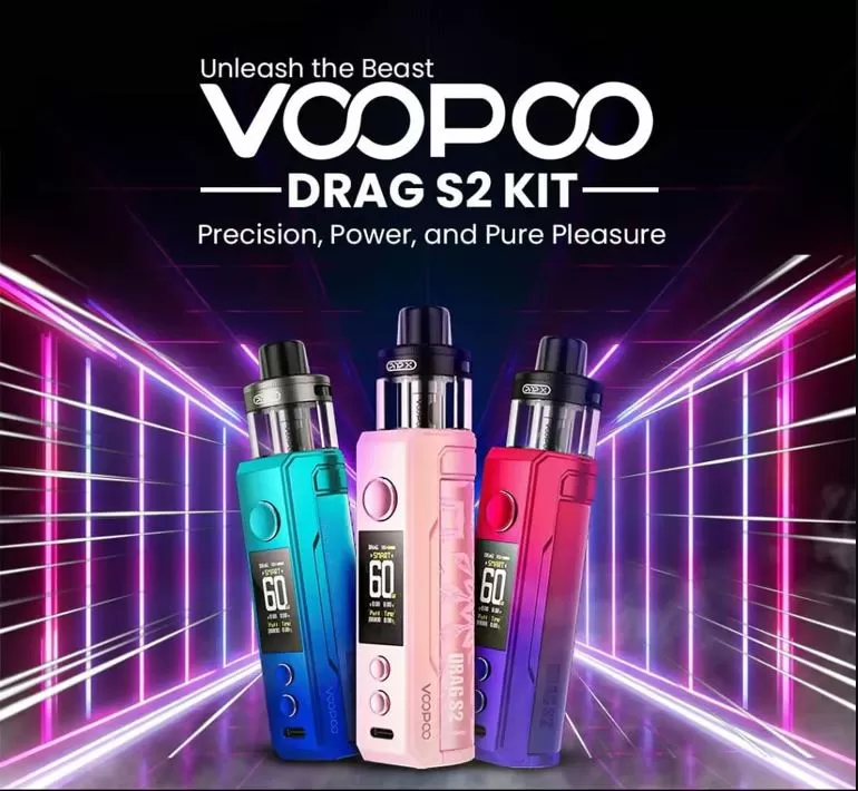 VOOPOO Drag S2 Pod Kit (60W) 2500mAh - Carbon Fiber - Image 2