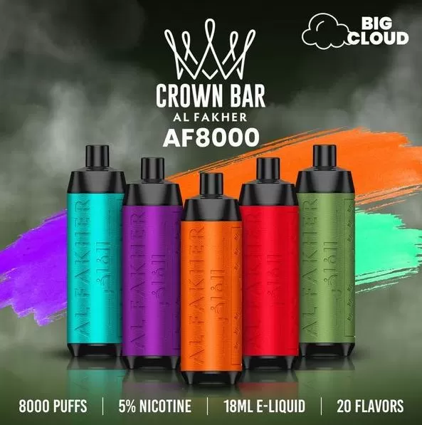 Al Fakher - Crown Bar Disposable Vape (8,000 Puffs) - Sweet Passionfruit / 5 mg - Image 2