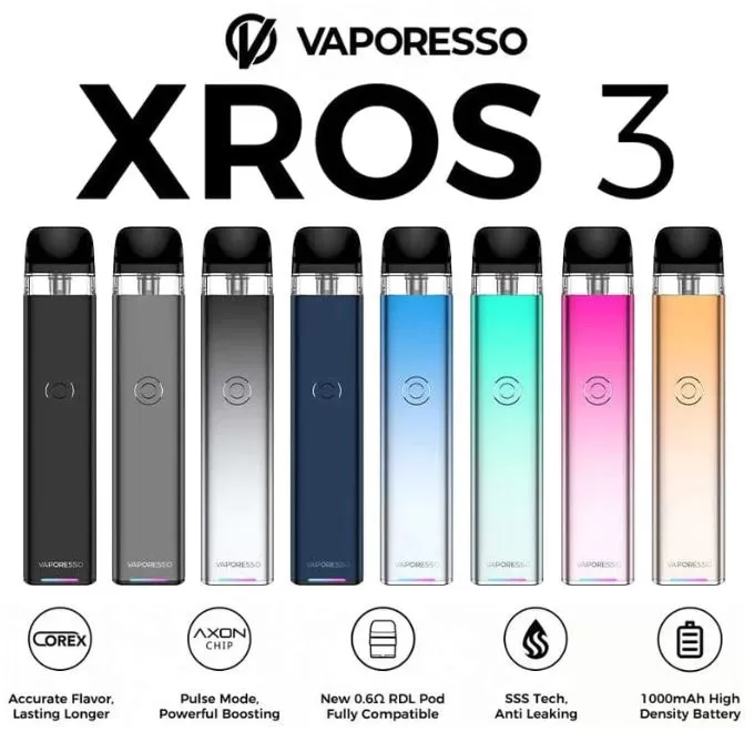 VAPORESSO XROS 3 1000mAh POD SYSTEM - Fresh Green - Image 2