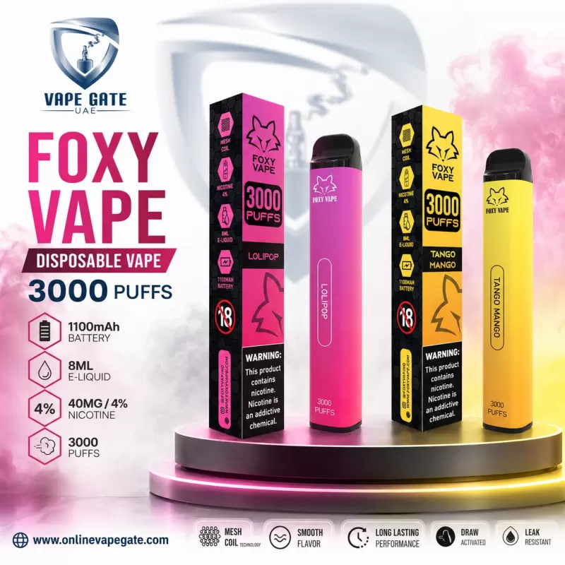 Foxy Vape Disposable Vape (3000 Puffs) - Blue Razz
