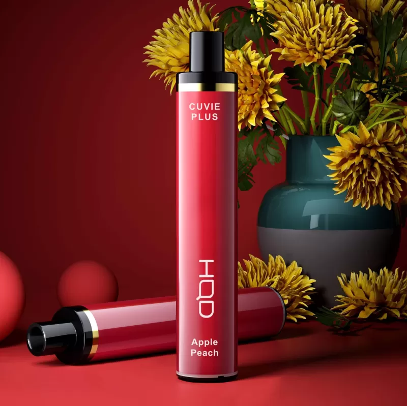 Buy 2 Get 1 Free- HQD Cuvie Plus Disposable1200 Puffs - Apple Peach - Image 2
