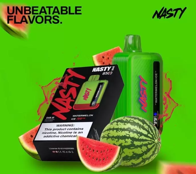 Nasty Bar Rechargeable Disposable Vape (8500 Puffs) - 50 mg / Watermelon - Image 2