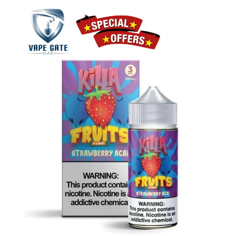 Strawberry Acai 100ml E Liquid by Killa Fruits - 3 mg / 100 ml