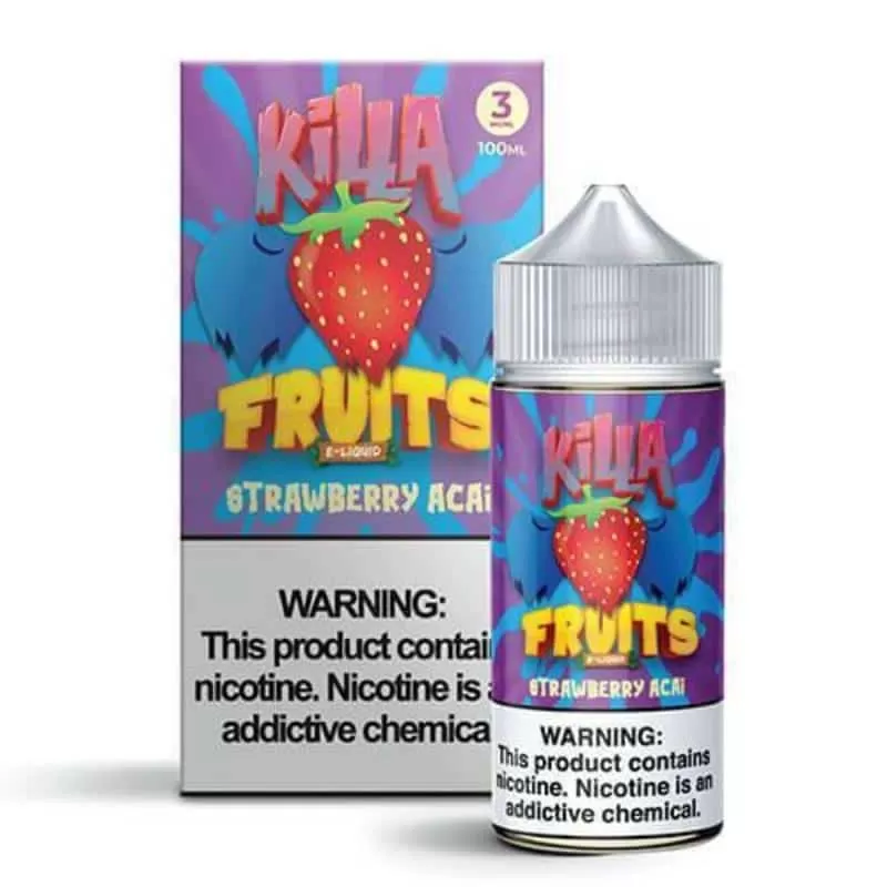 Strawberry Acai 100ml E Liquid by Killa Fruits - 3 mg / 100 ml - Image 2