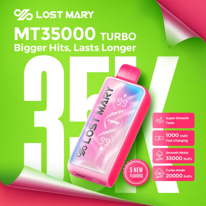 Lost Mary MT35K MT35000 Turbo Disposable Device - 35,000 Puffs - Watermelon+