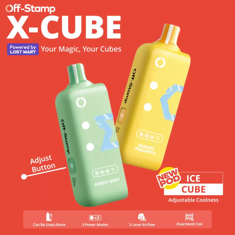 Off-Stamp X-CUBE Ice Cube 25K Disposable POD Powered By LOST MARY – 25000 Puffs - Bangin' Pineapple