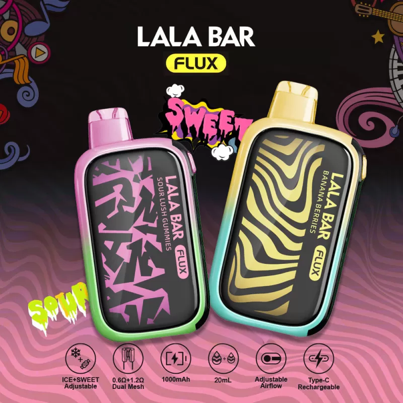 LALA BAR Flux 40K Disposable Device - 40,000 Puffs - Juicy Peach Ice (Ice+Sweet)