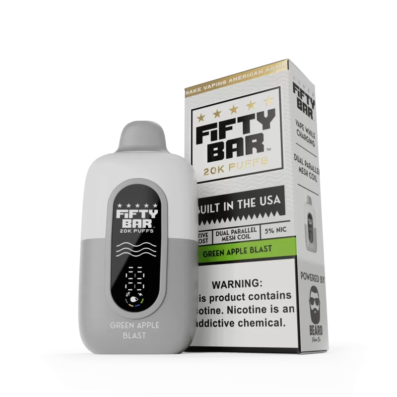 FIFTY BAR "White Series" 20K Puff Powered By BEARD Vape Co. Disposable Device - 20000 Puffs - OMG! Smoothie - Image 2