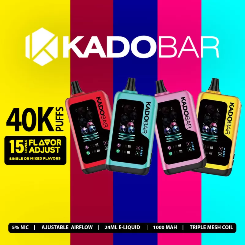 KADOBAR Flavor Adjust 40K Puff Disposable Device - 40000 Puffs - Blueberry Cherry & Raspberry Lemon